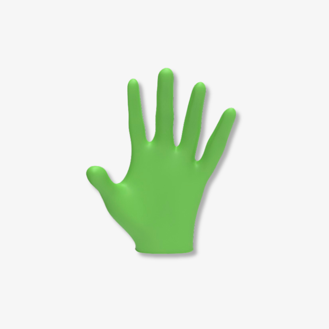 Guantes de Nitrilo Naranja/Verde Talla L · 100 Uds · Level 3